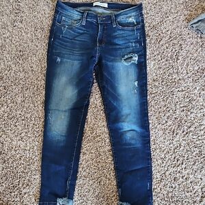 Flying Monkey Dark Blue Distressed Skinny Jeans